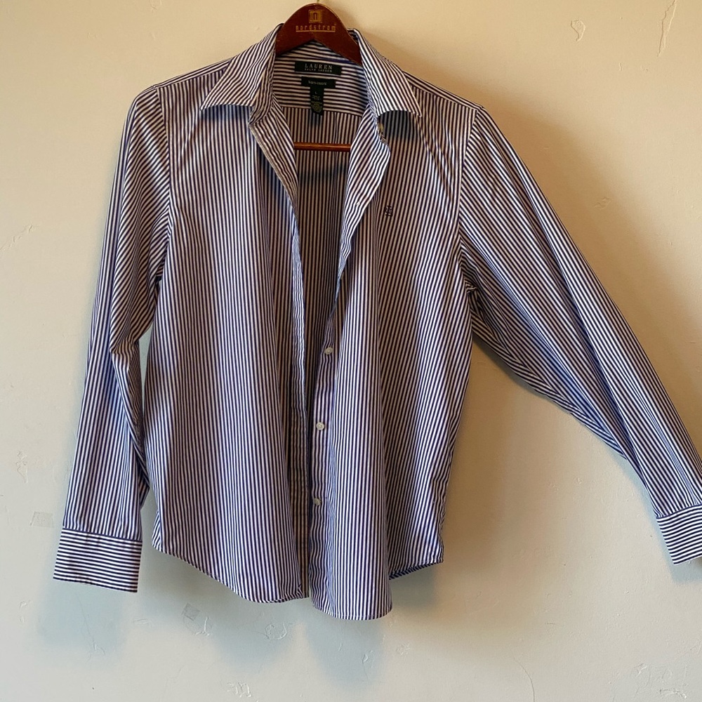Ralph Lauren Non Iron Pin Striped Button Up Shirt